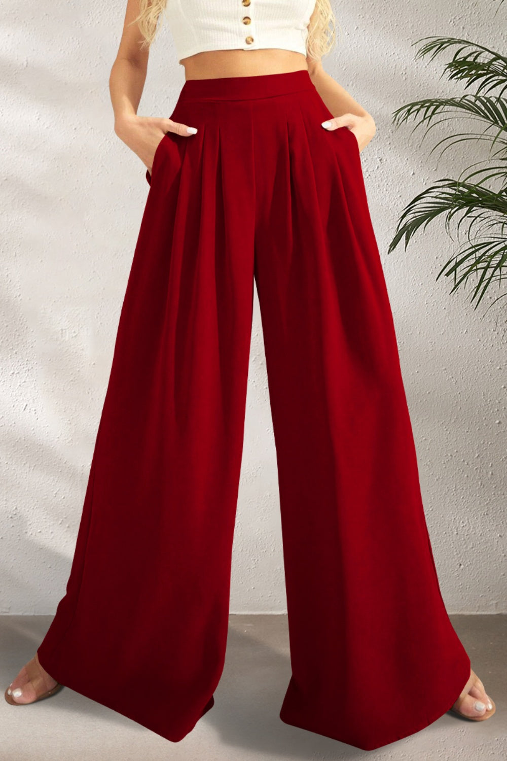 High Waist Wide Leg Pants