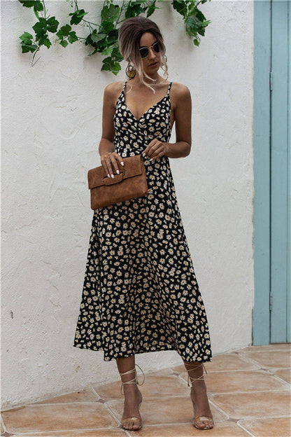 Daisy Print Midi Cami Dress