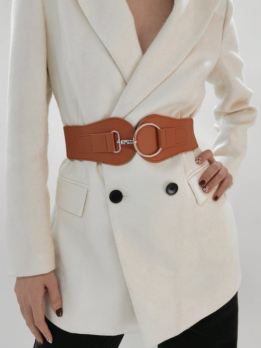 Avenue PU Elastic Wide Belt