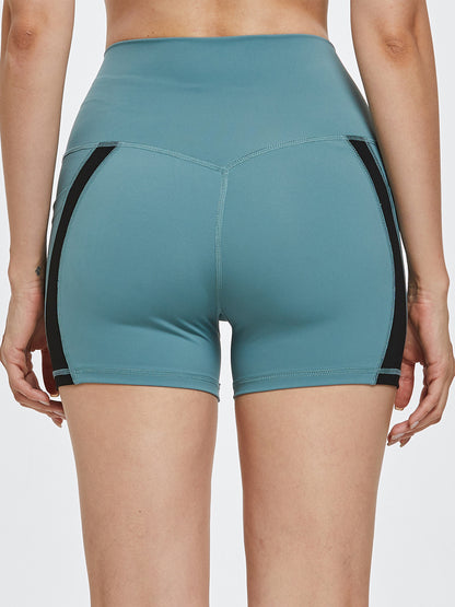 Side Swipe High Waist Active Shorts