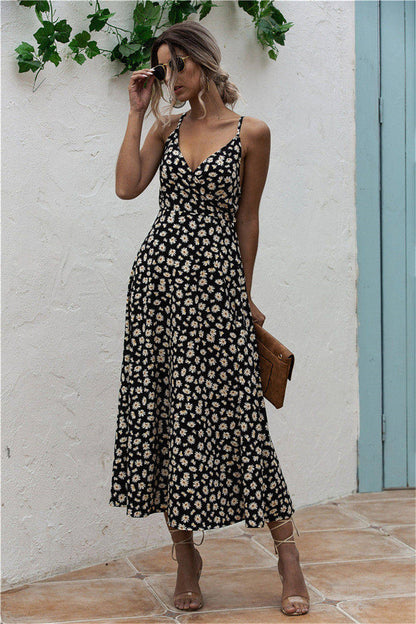 Daisy Print Midi Cami Dress