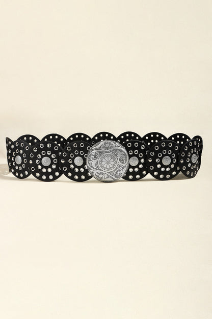 Vintage Boho PU Leather Wide Belt