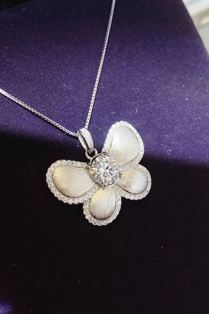 Butterfly Pendant 1 Carat Moissanite Necklace