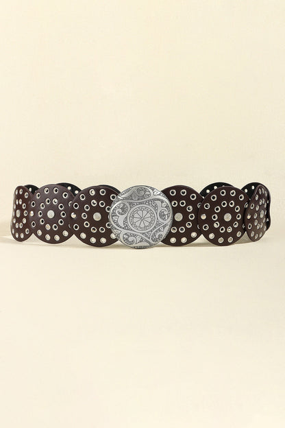 Vintage Boho PU Leather Wide Belt