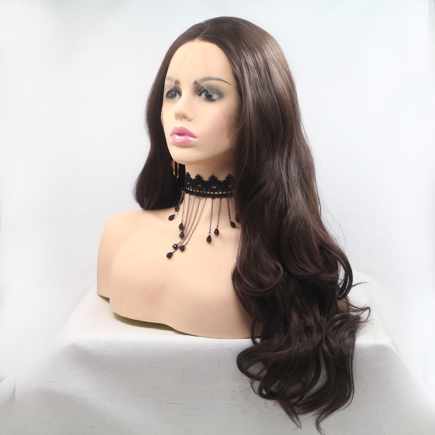 Deonne 13 x 3" Lace Front Wigs Synthetic Long Wavy 24" 130% Density