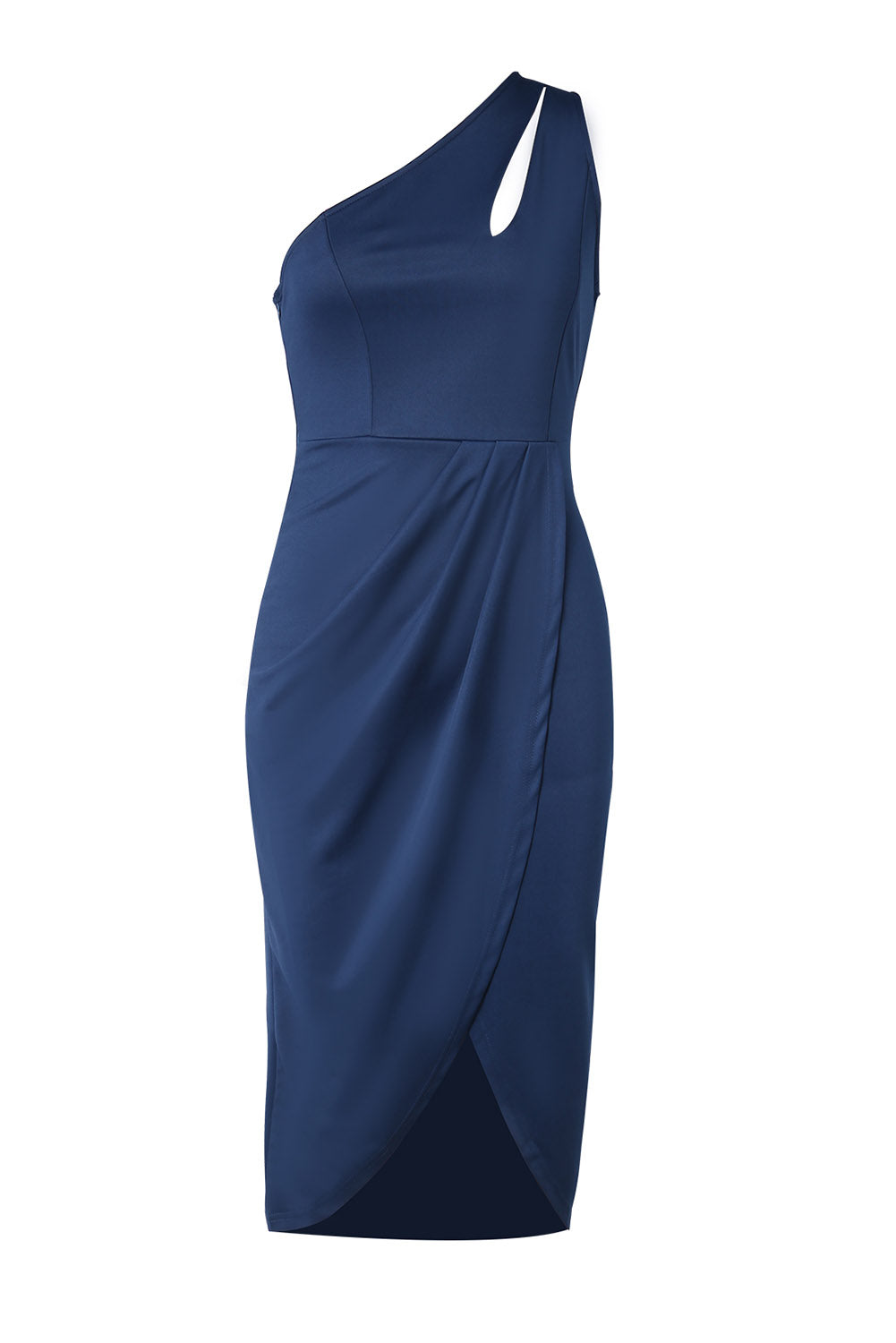 Mia Ruche Cutout Single Shoulder Dress