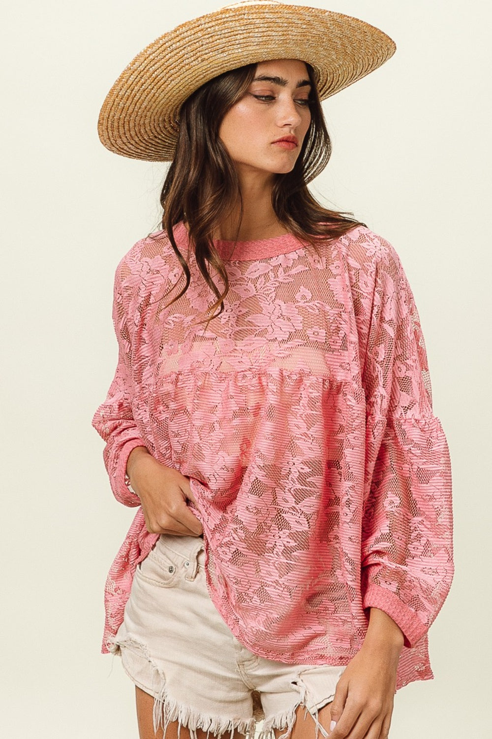 Clara Floral Lace Long Sleeve Top