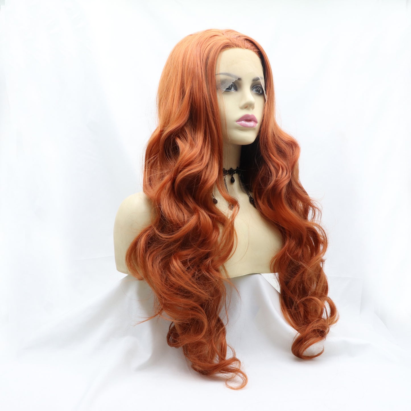 Ginger 13*3" Lace Front Wigs Synthetic Long Wavy 24" 130% Density