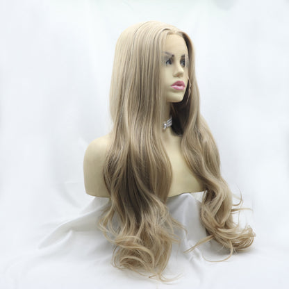 Icy 13 x 3" Lace Front Wigs Synthetic Long Wavy 24" 130% Density