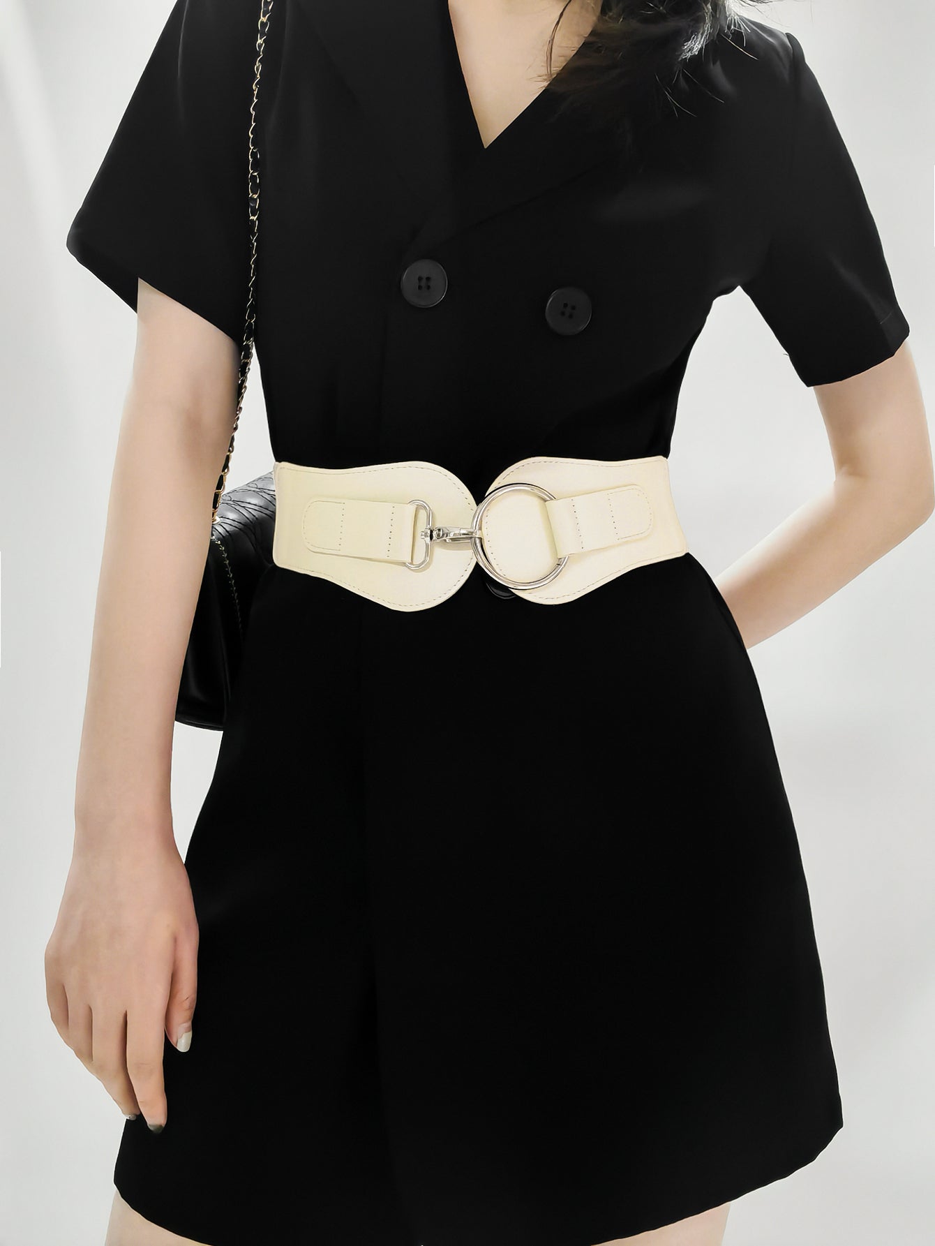 Avenue PU Elastic Wide Belt