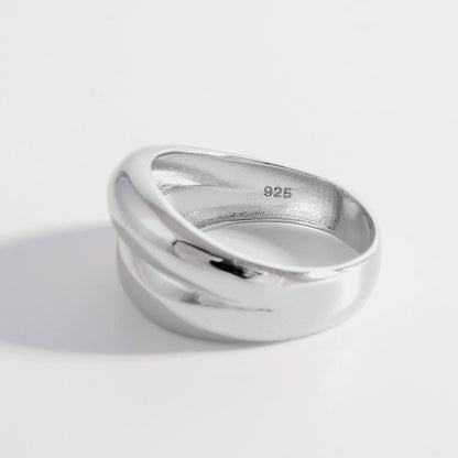 Stacked Bubble 925 Sterling Silver Bulging Ring