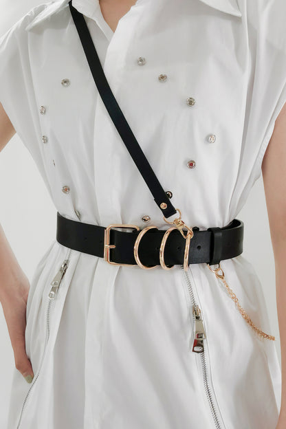 Punk PU Crossbody Belt