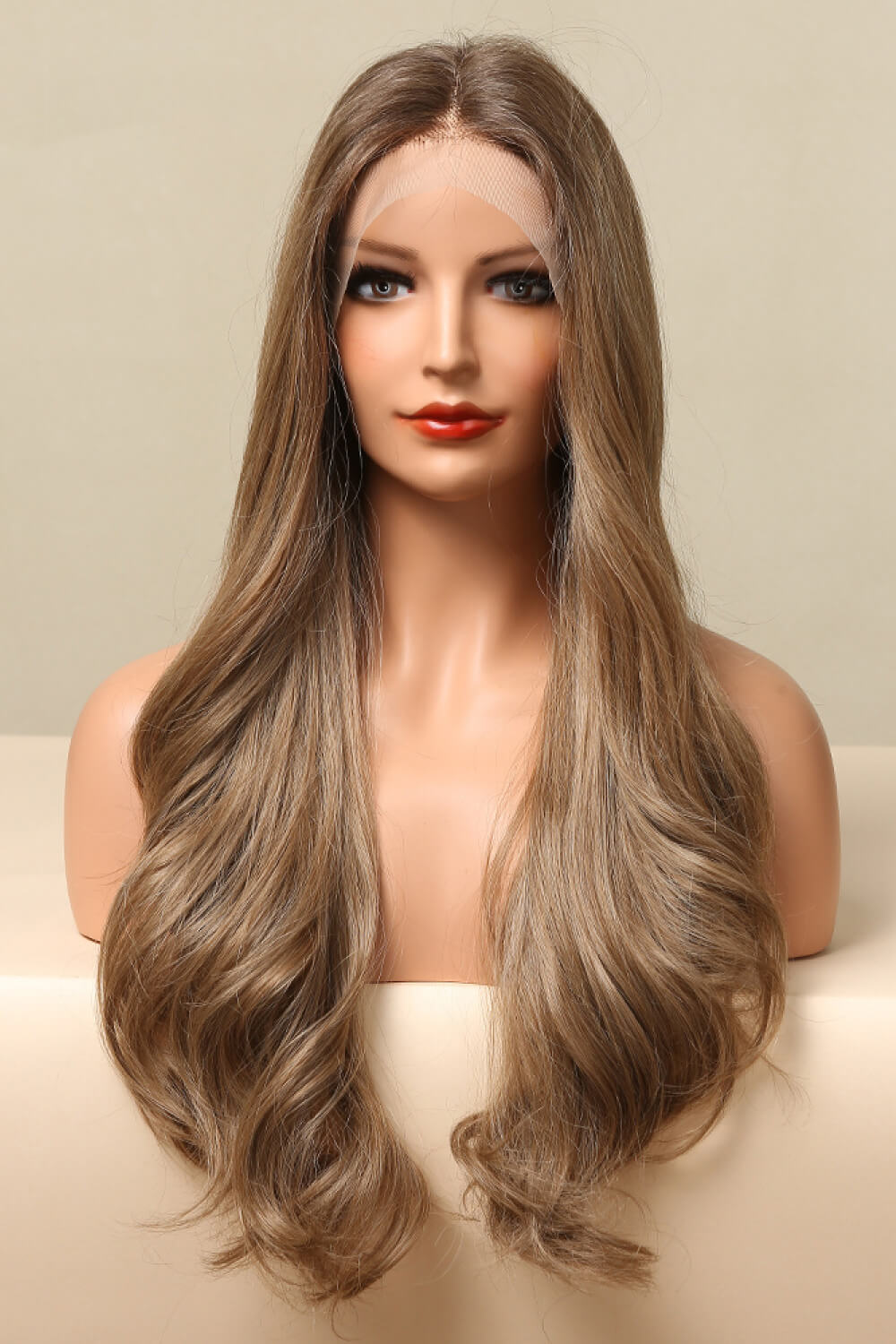 Martina 13*2" Lace Front Wigs Synthetic Long Wave 26" 150% Density in Golden Brown