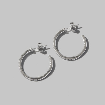 Cece Sterling Silver C-Hoop Earrings