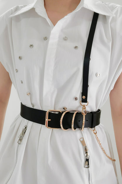 Punk PU Crossbody Belt