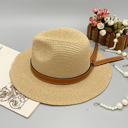 Wide Brim Paper Braided Hat