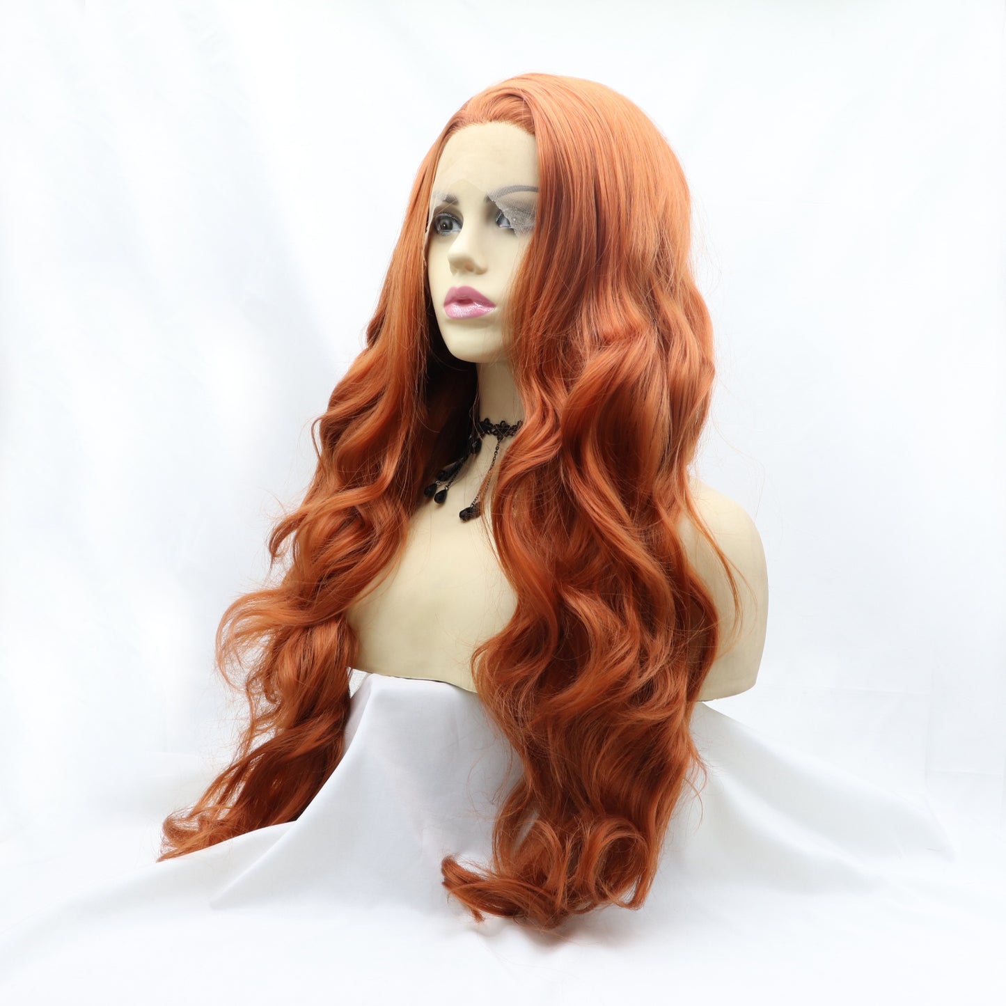 Ginger 13*3" Lace Front Wigs Synthetic Long Wavy 24" 130% Density