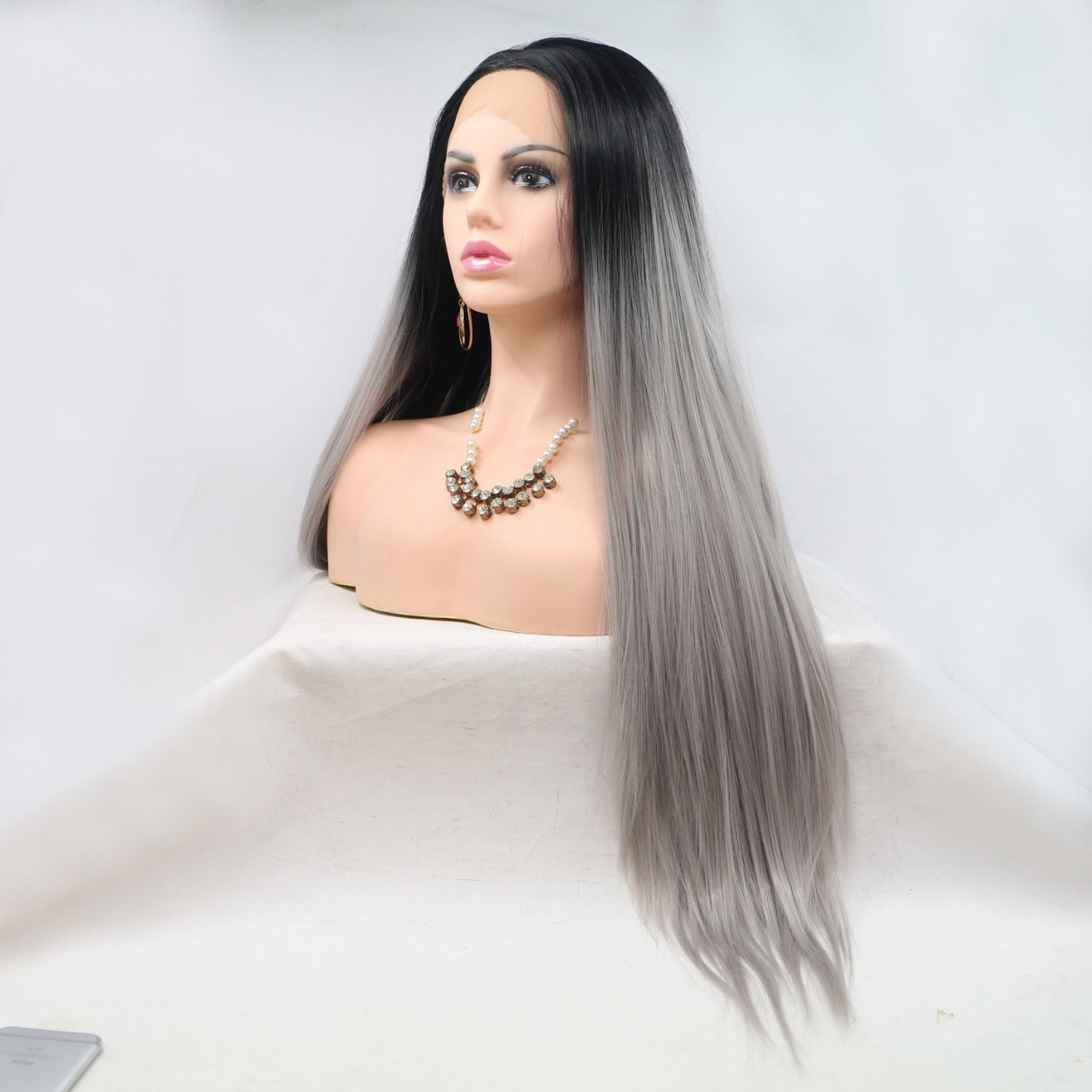 Rita 13*3" Lace Front Wigs Synthetic Long Straight 24" 130% Density