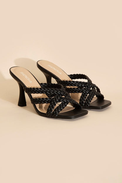 Kelly Double Cross Braided Heels