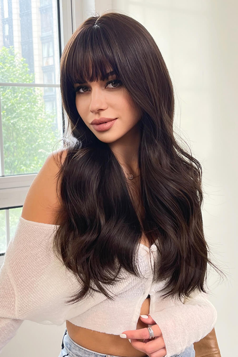 Delilah Full Machine Long Wave Synthetic Wigs 24''