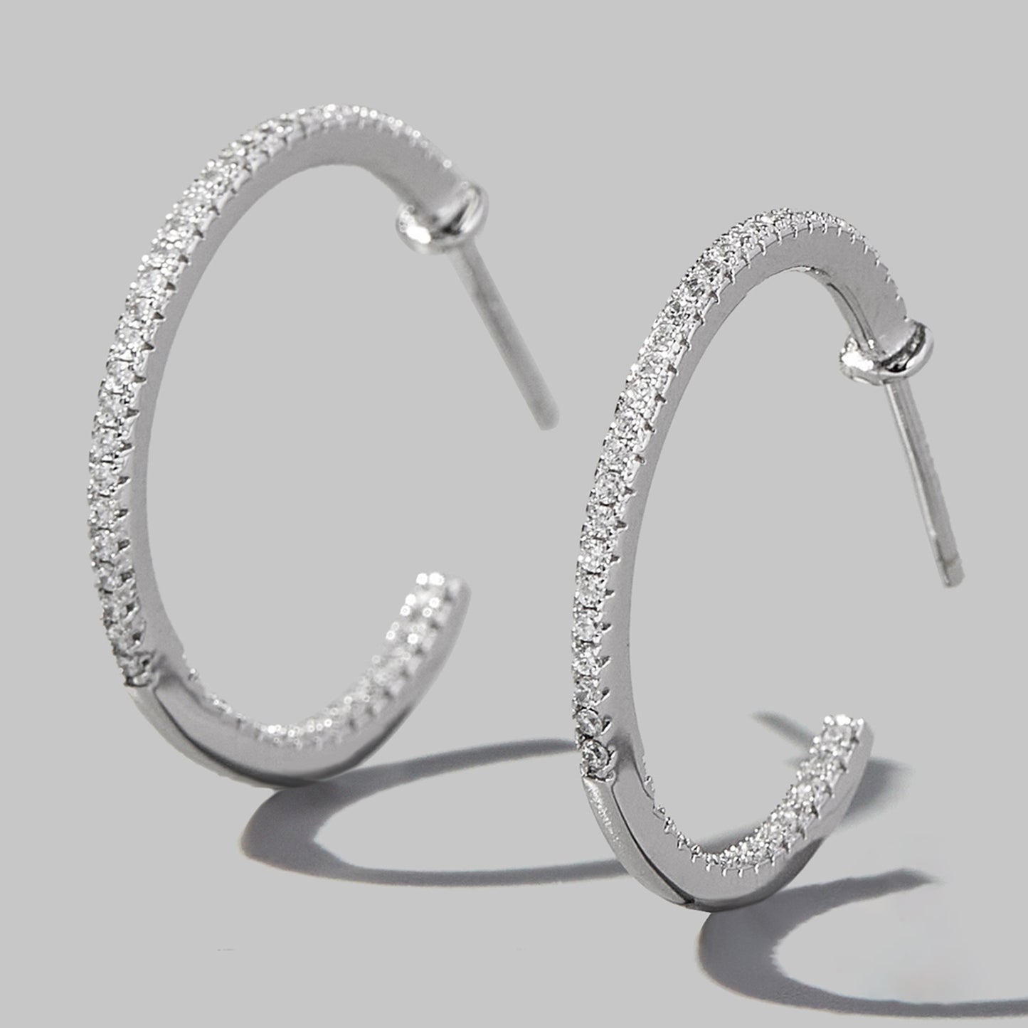 Cece Sterling Silver C-Hoop Earrings