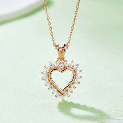 Love Stoned Heart Pendant Necklace