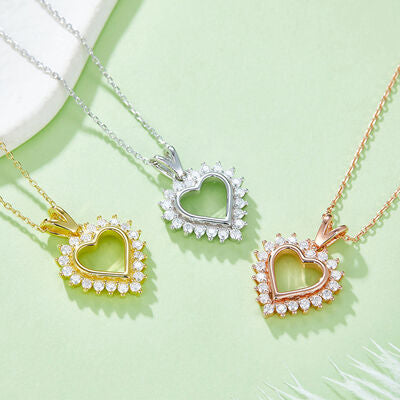 Love Stoned Heart Pendant Necklace