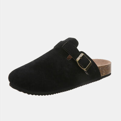 Colorado Suede Closed Toe Buckle Slide