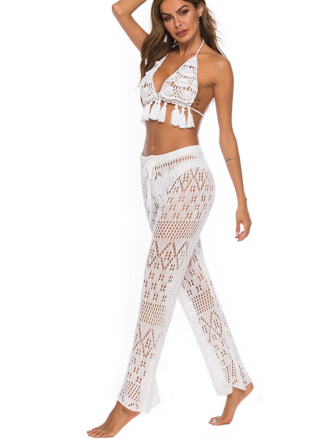 Cutout Straight Swim Pants