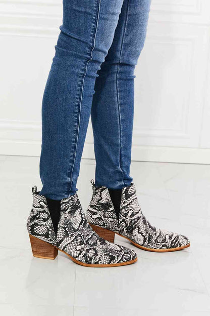 Back At It Point Toe Bootie - Snakeskin