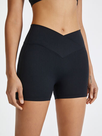 High Waist V Cut Active Shorts