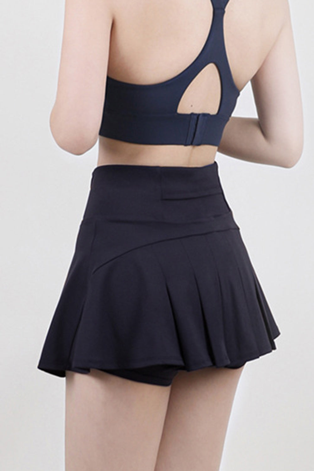 High Waist Pleated Active Skirt Skort