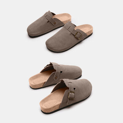 Colorado Suede Closed Toe Buckle Slide