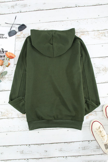 Cotton Lace-Up Dropped Shoulder Hoodie