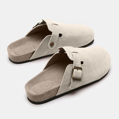 Colorado Suede Closed Toe Buckle Slide