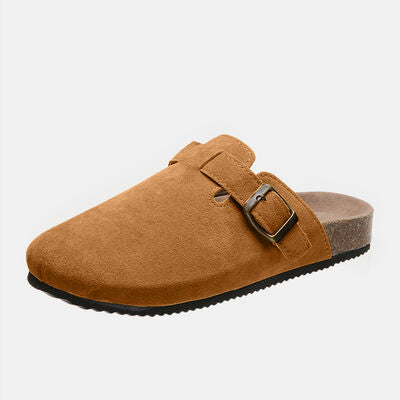 Colorado Suede Closed Toe Buckle Slide