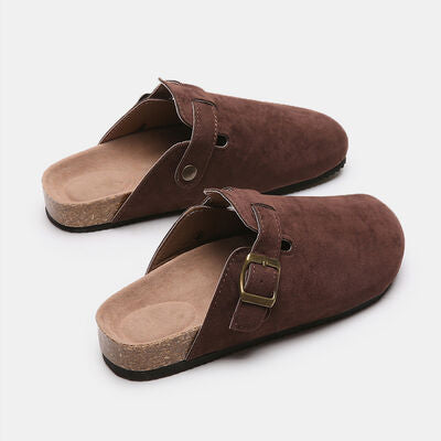 Colorado Suede Closed Toe Buckle Slide