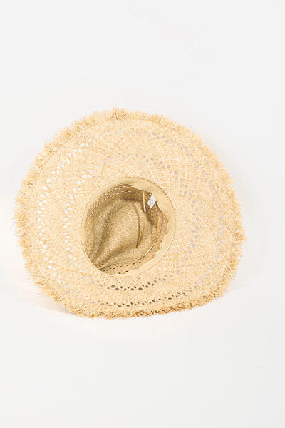 Tully Raw Hem Weave Hat