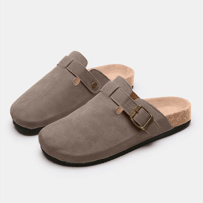 Colorado Suede Closed Toe Buckle Slide