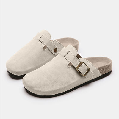 Colorado Suede Closed Toe Buckle Slide