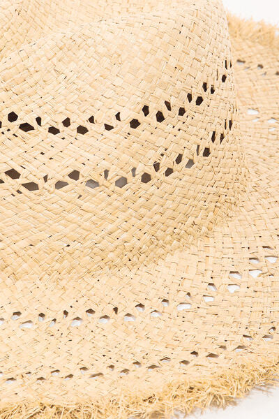 Tully Raw Hem Weave Hat