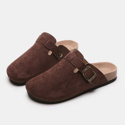 Colorado Suede Closed Toe Buckle Slide