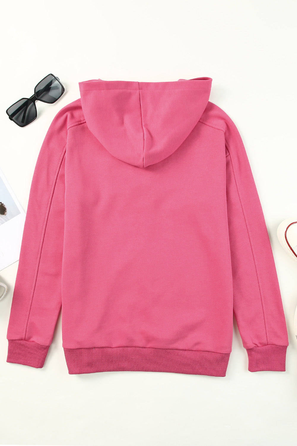 Cotton Lace-Up Dropped Shoulder Hoodie