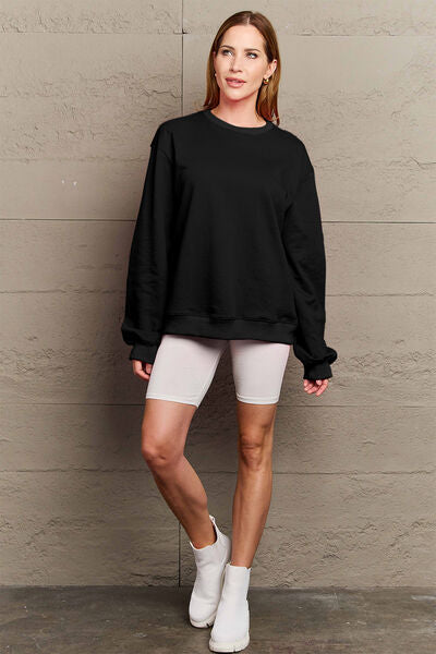 Full Size IF I'M TOO MUCH THEN GO FIND LESS Round Neck Sweatshirt