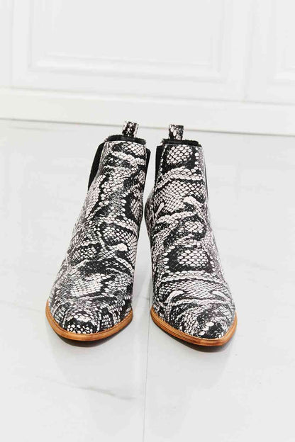 Back At It Point Toe Bootie - Snakeskin