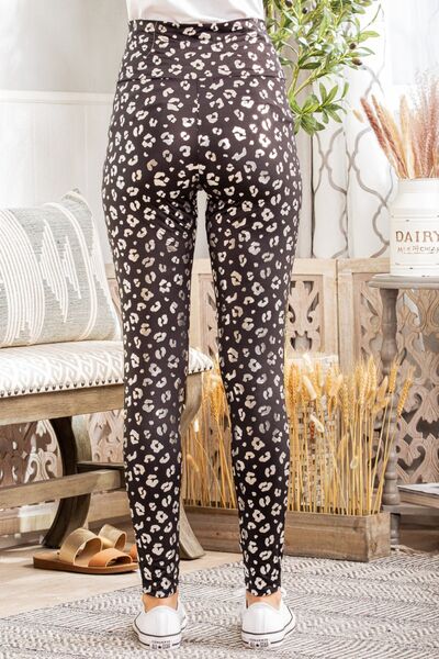 Bella Full Size Leopard High Waist Leggings