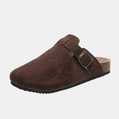 Colorado Suede Closed Toe Buckle Slide