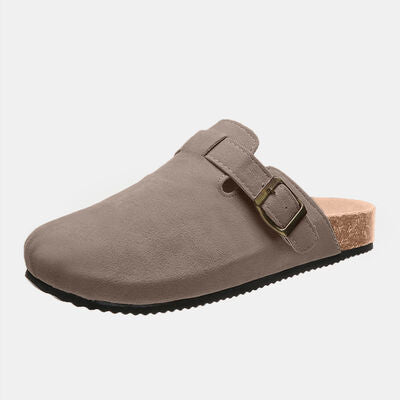 Colorado Suede Closed Toe Buckle Slide