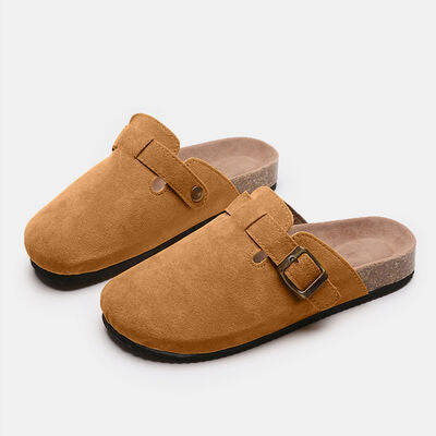 Colorado Suede Closed Toe Buckle Slide