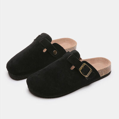 Colorado Suede Closed Toe Buckle Slide